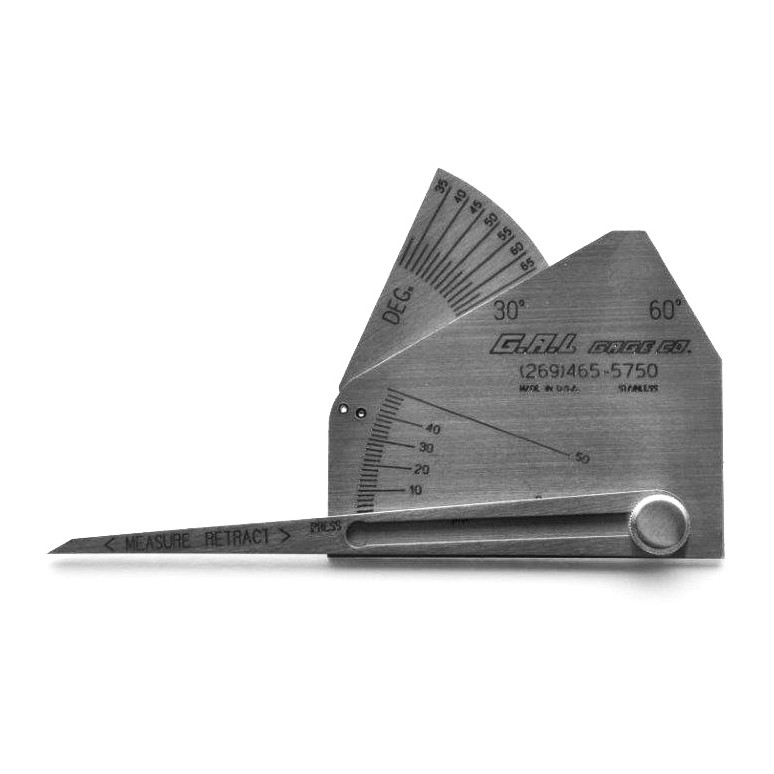 

Skew-T Fillet Weld Gauge With Calculator G.A.L Cat 9C