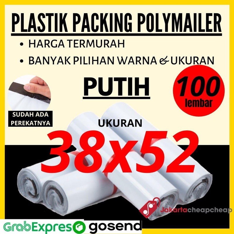 Plastik Packing Polymailer 38x52 Putih Amplop Packing Online Termurah