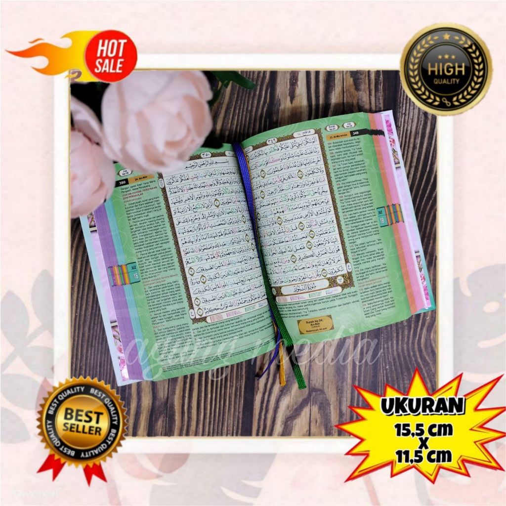 Al Quran Jamila Hardcover A6, Alquran Kecil Terjemahan, Quran Hafalan Mudah, Al Quran Tajwid Warna, 