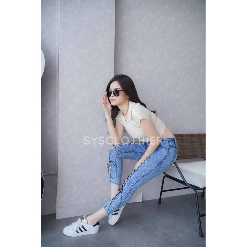 CELANA JEANS WANITA MOZZA TYED SNOWBLUE