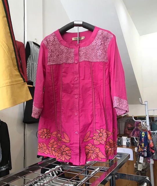 (Real Pict) Kemeja Xinglung Bunga bawah