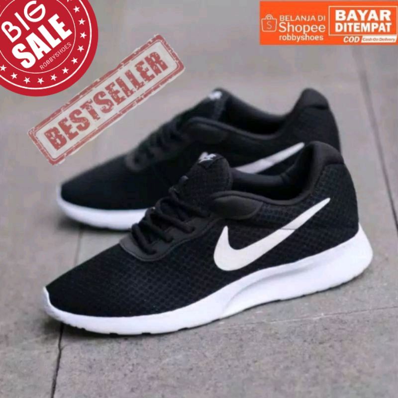 Sepatu Tanjun Black White Original OEM Sneakers Pria Dan Wanita / Sepatu Couple