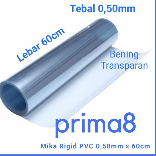 

Plastik Mika Rigid Kaku Super Clear Bening Tebal 0.50mm Lebar 60cm