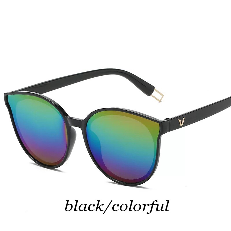 (YUZHU) Ulzzang Style Sunglasses Wanita / Pria Korea Designer Big Frame Kacamata Cermin Mode Anti UA400