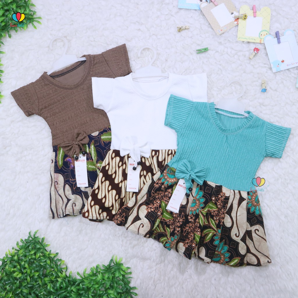 Dress Rossa LENGAN uk 1 Tahun / Dres Balita Anak Perempuan Cewek Baju Lengan Murah Casual Kaos Lucu