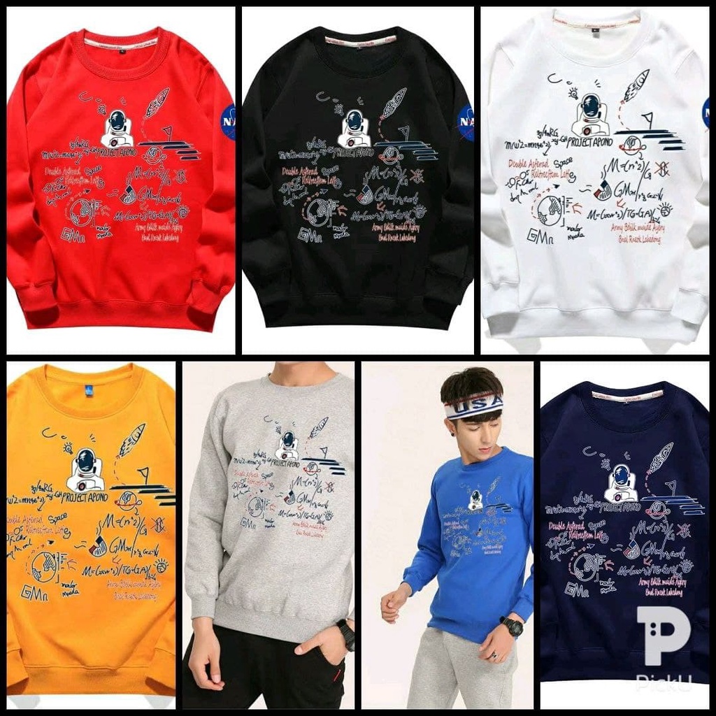 KAOS LENGAN PANJANG NASA / BAJU LENGAN PANJANG PRIA / KAOS LENGAN PANJANG COWOK / BAJU PRIA / BAJU S