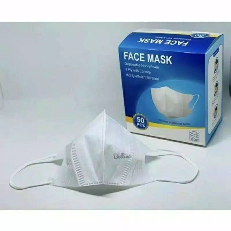 1 Box Isi 50pcs Masker Duckbill Import Masker Anti Debu Original Masker DUCKBILL