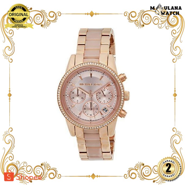 JAM TANGAN PRIA WANITA | RANTAI | KULIT | KARET | MURAH | WANITA ORIGINAL MICHAEL KORS RITZ CHRONOGR