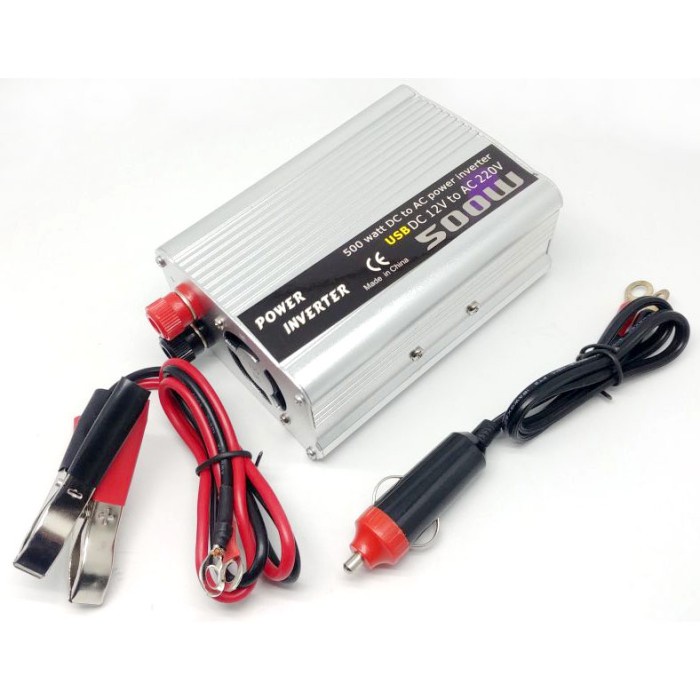 Car Solar Power Inverter DC 12V to AC 220V 500W Pengubah Arus