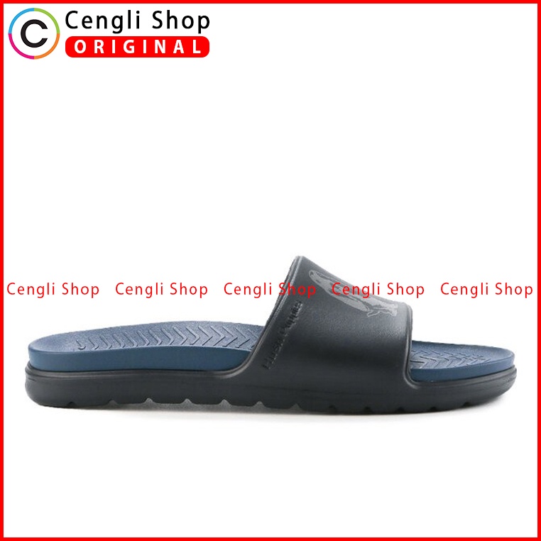 SANDAL SLIDE HUSH PUPPIES PRIA ORIGINAL CASUAL BRANDED BIRU NAVY HM13