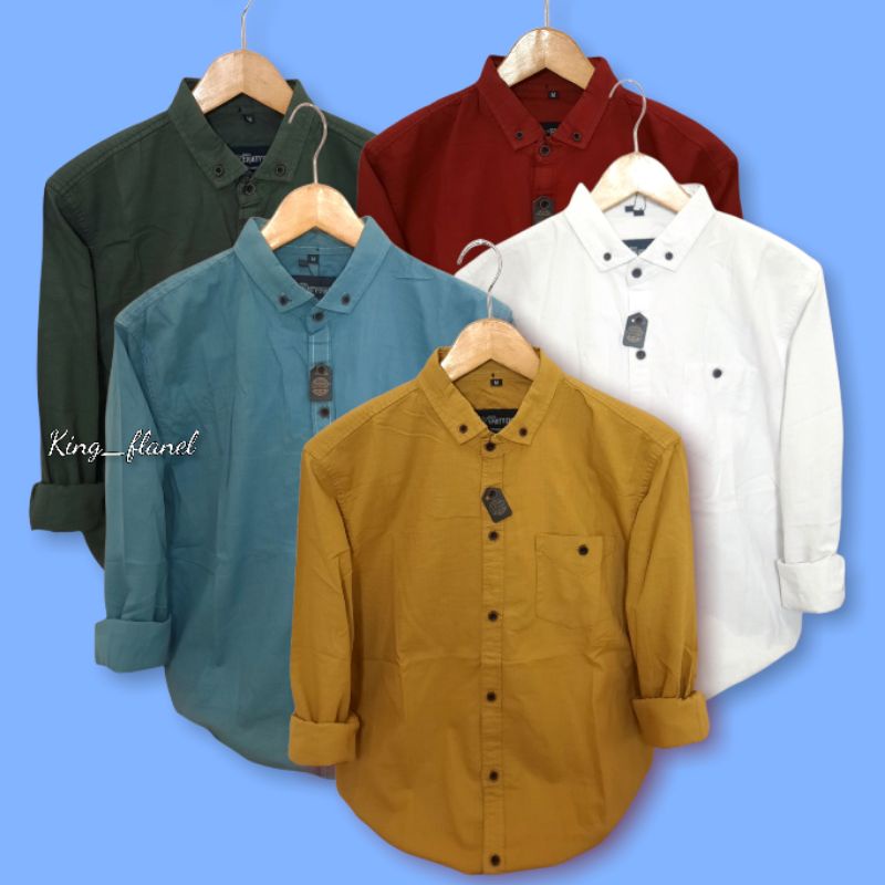 Kemeja polos flanel Eighty-eight / POLOS 88 premium / kemeja formal / kemeja Kantor / kemeja kerja /