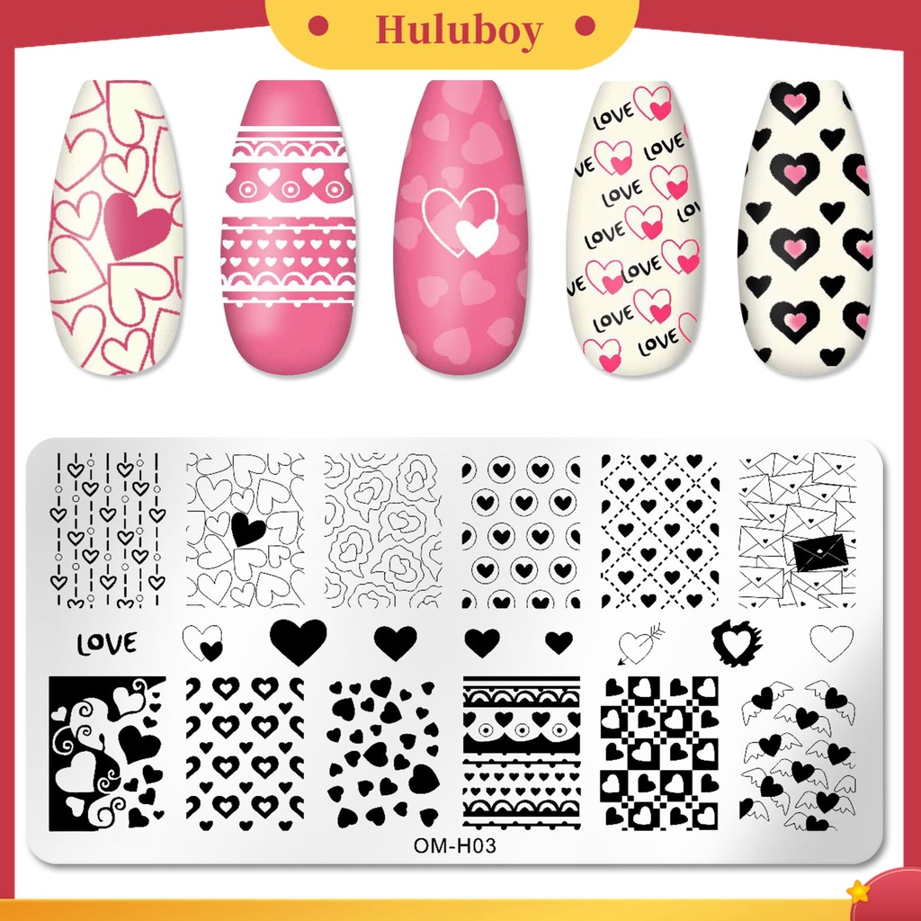Huluboy Huluboy♡ Plat Stempel Kuku Efektif Presisi Untuk Salon