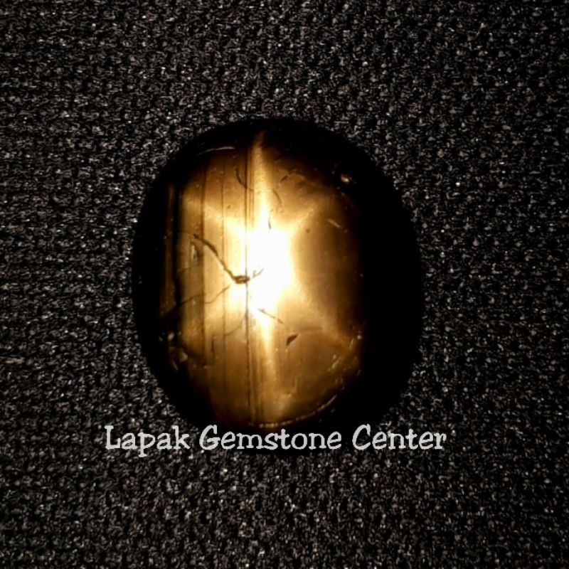 Batu Permata Natural Black Sapphire Star 6 Rays - Bangsing Asli Black Safir