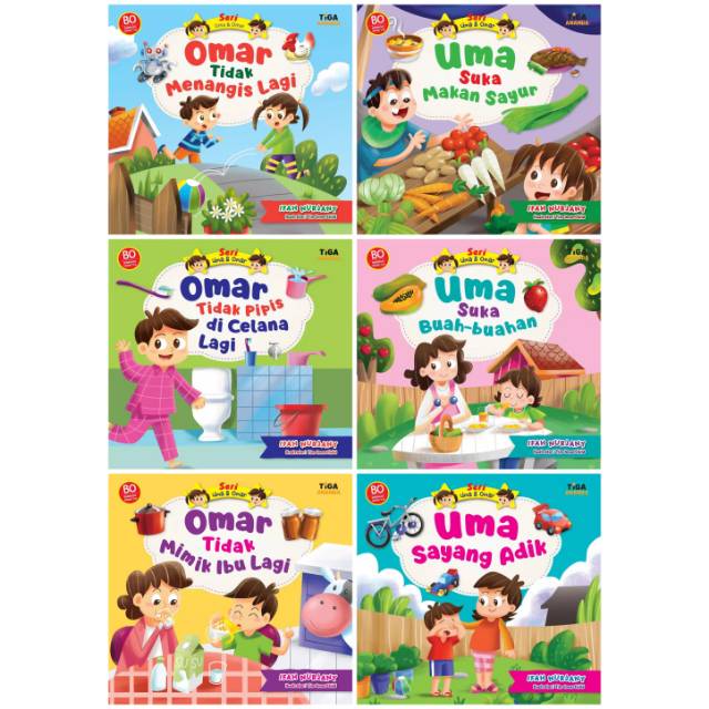 Seri Uma dan Omar Tidak Menangis/Pipis Di Celana/Mimik Ibu Lagi/Suka Makan Sayur/Buah/Sayang Adik