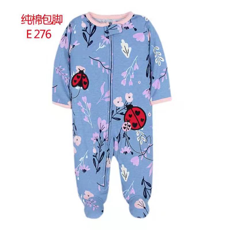 Sleepsuit Bayi Newborn Impor Jumpsuit Tutup Kaki Bayi Baru Lahir Jumper Panjang Bayi Cowok Cewek