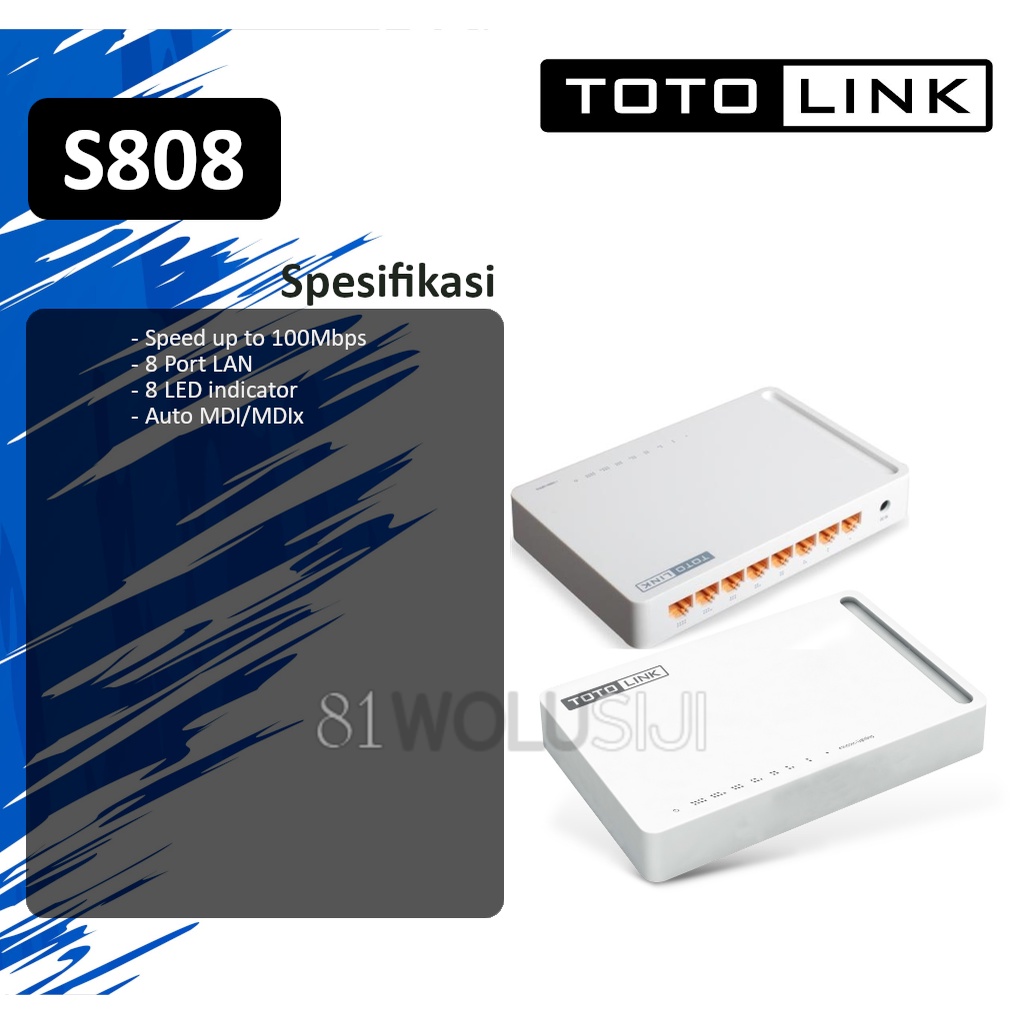 Switch Hub Totolink S808 10/100Mbps 8 port