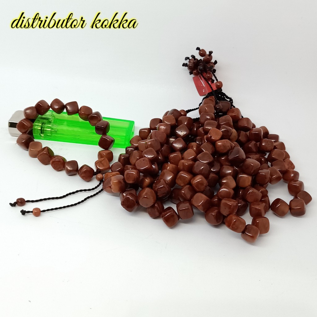 ( SUPER MURAH ) Paket hemat 10 pcs gelang Kokka kaukah dadu besar  coklat