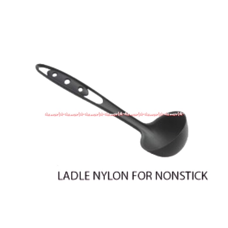 Pedrini Ladle Nylon For Non Stick Black Alat Centong Sup Kuah Plastik Panjang Hitam Peddrini