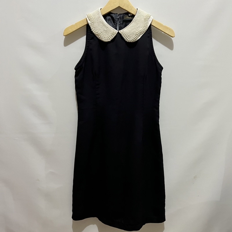 Dress Duchess Wanita Hitam Mutiara