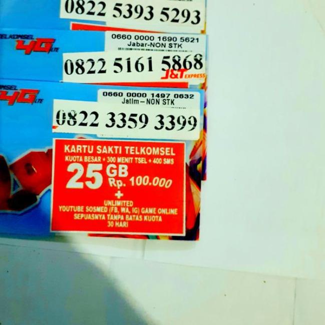 BAYAR DITEMPAT✔️Promo Nomer Cantik Sakti combo 25gb(abab)|SQ2