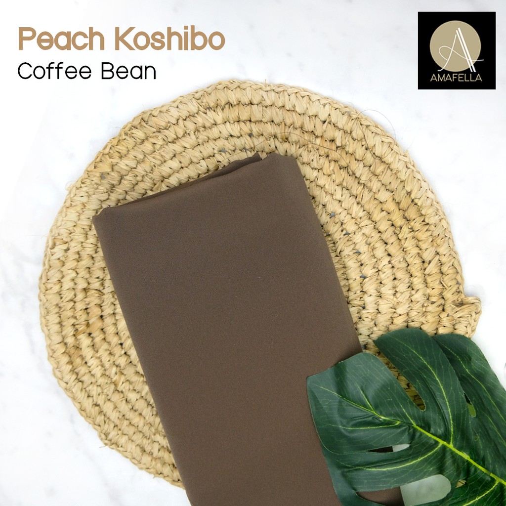 1/2 meter Kain Peach Koshibo Premium Wolly Crepe Tebal