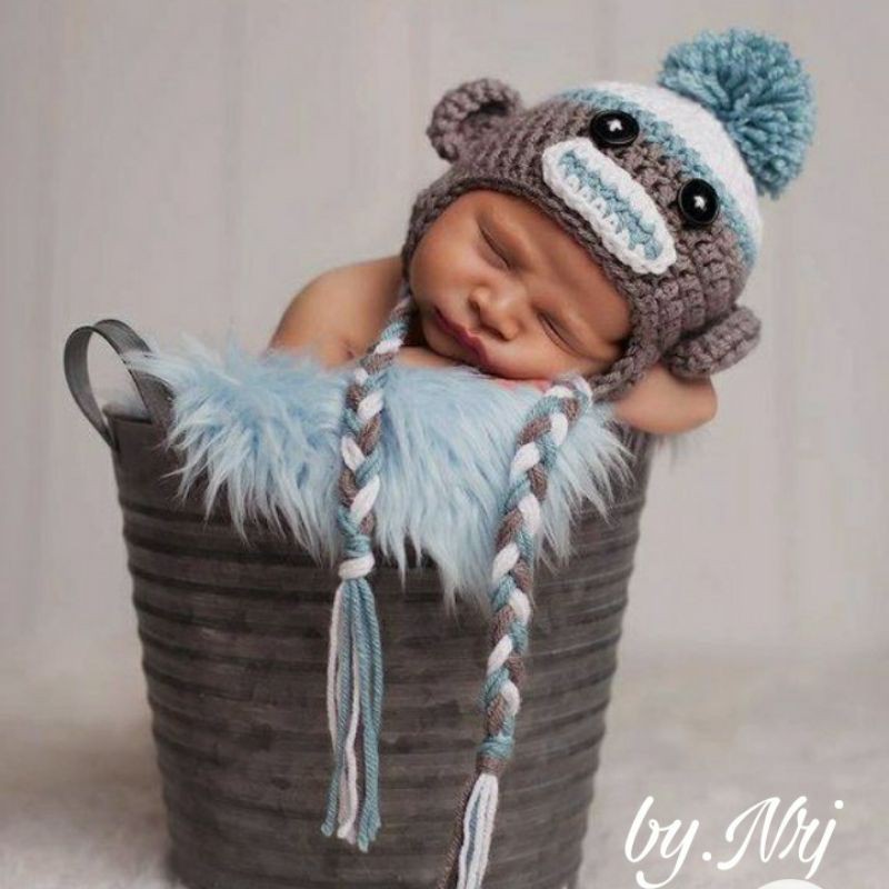 TOPI BAYI / TOPI KARAKTER / TOPI RAJUT BAYI / CROCHET HAT / AKSESORIS BAYI / RAJUTAN BAYI