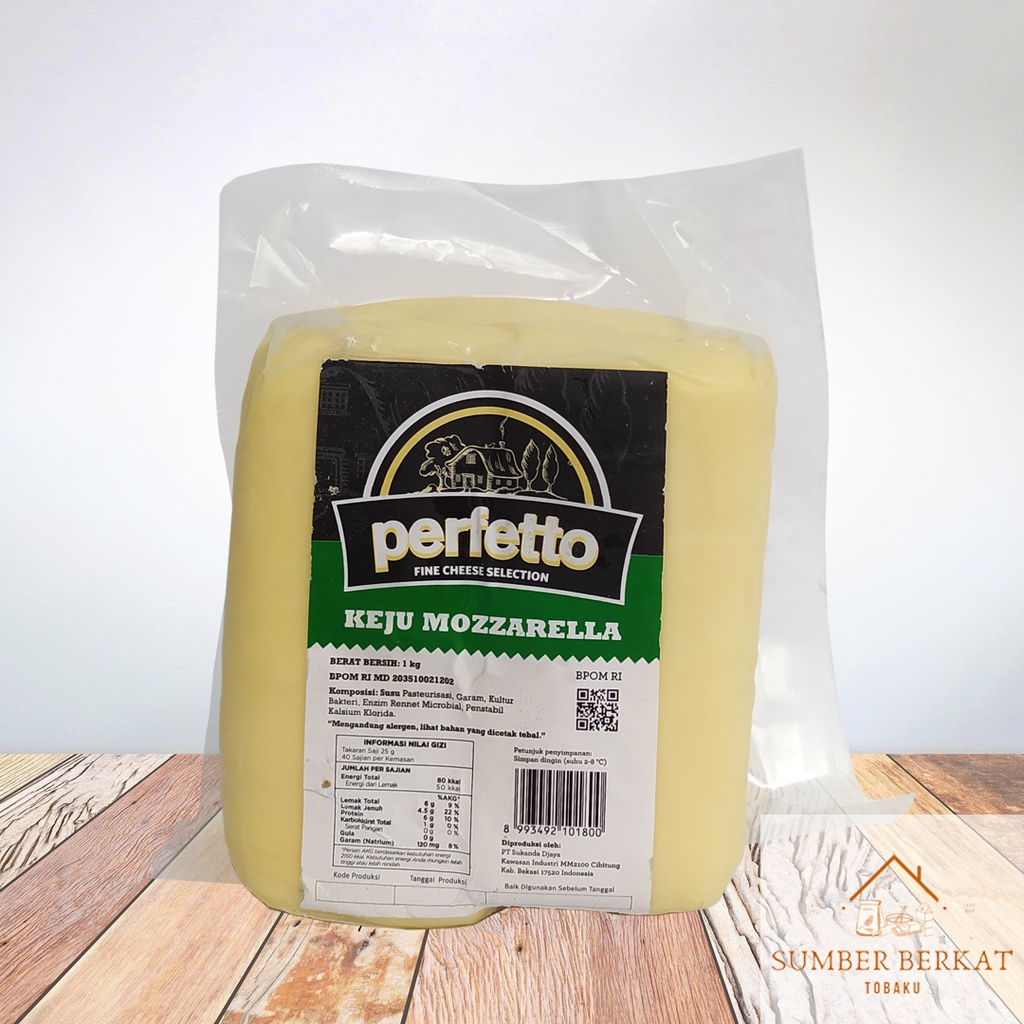 Keju Mozzarella Perfetto Mozarella 1 kg Mozarela murah