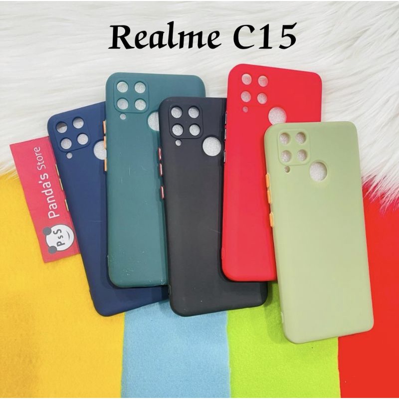 Case Realme C15 Babycase + Pelindung Kamera, Makaron Full Color (PsS)