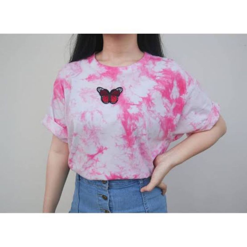 Kaos Wanita Tie Dye Butterfly/Kaos Anak Kupu kupu