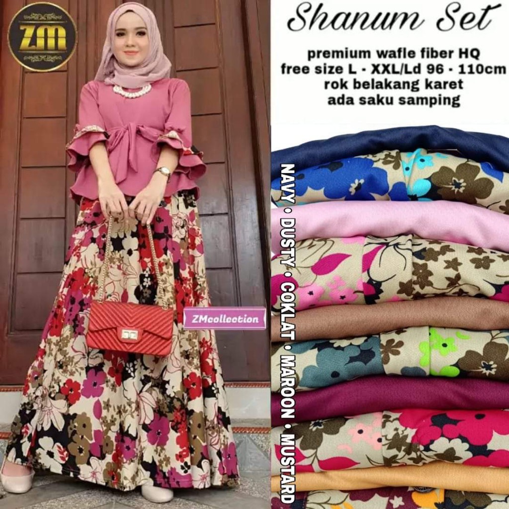 Setelan gamis remaja rok klok