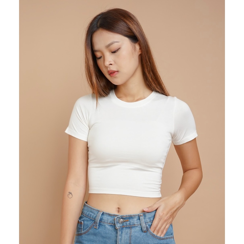 MODAVIE - MARSHA CROP TOP Kaos Crop Tee Wanita