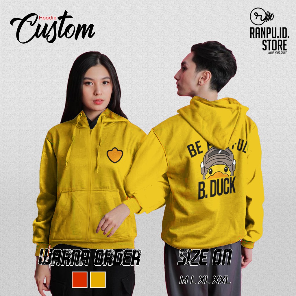 Jaket Hoodie Zipper PUBG B-Duck