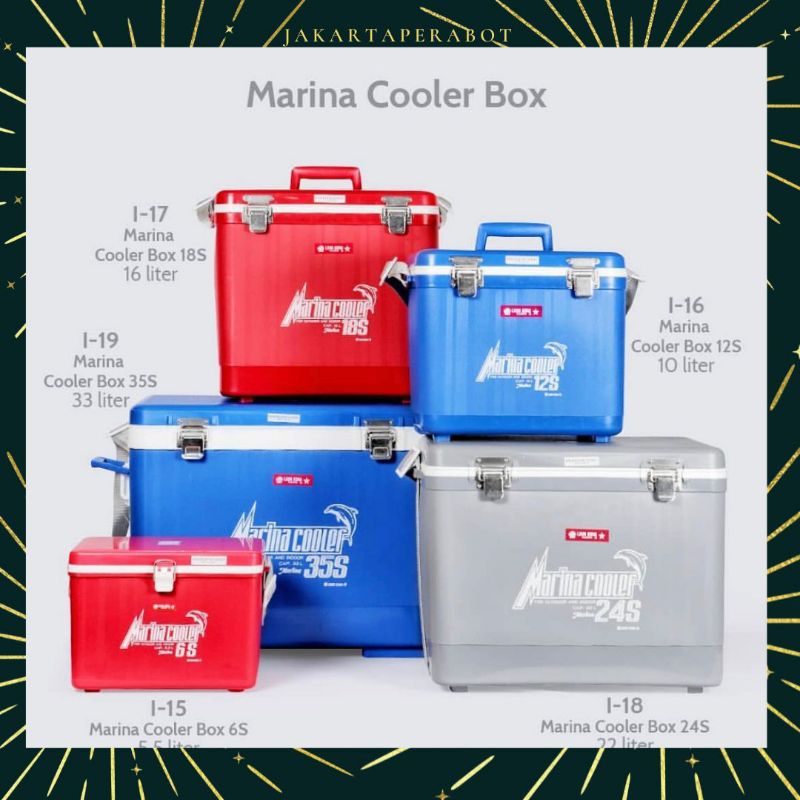 Lion Star - Marina Cooler Box 6s-12s-18s-24s-35s ( 5.5-10-16-22-33 Liter ) / Container Box Es / Kotak Pendingin / Penyimpan Es