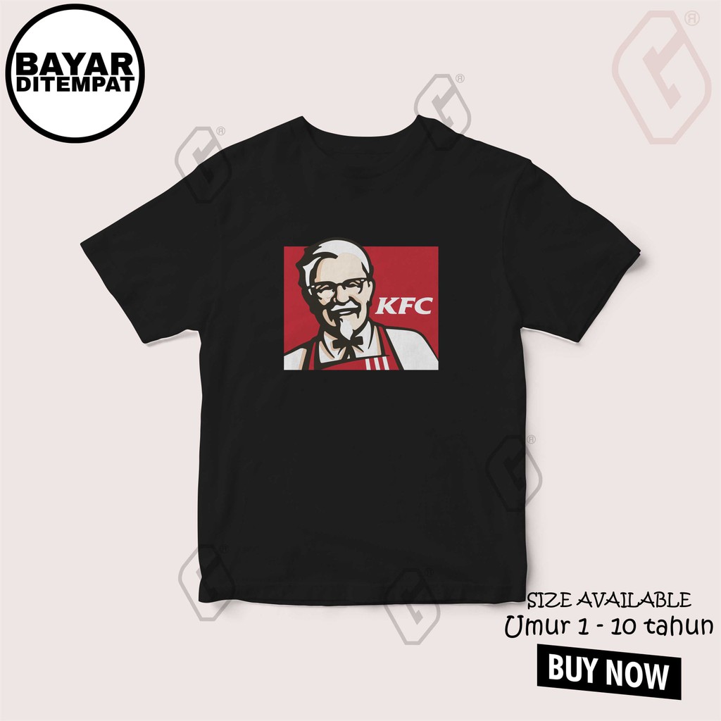 baju anak jajanan kfc / kaos anak kfc / baju jajanan kfc fried chicken