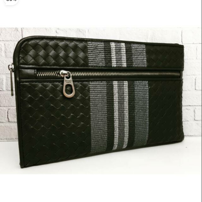 Clutch bottega strip unisex