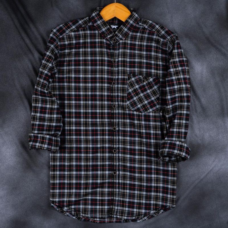 Kemeja flanel Castles Kemeja pria lengan panjang Kemeja casual pria