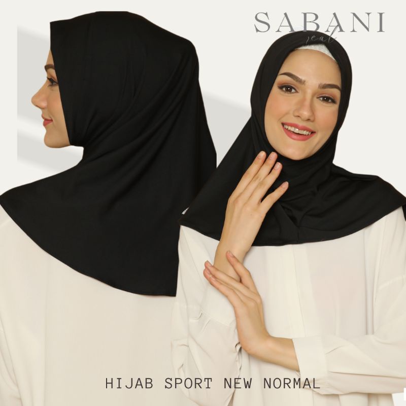 Hijab Sport Jersey Lubang Telinga | Hijab Sport New Normal Series | Hijab Instan |Hijab Olahraga | Kerudung Olahraga | Bergo Instan-8