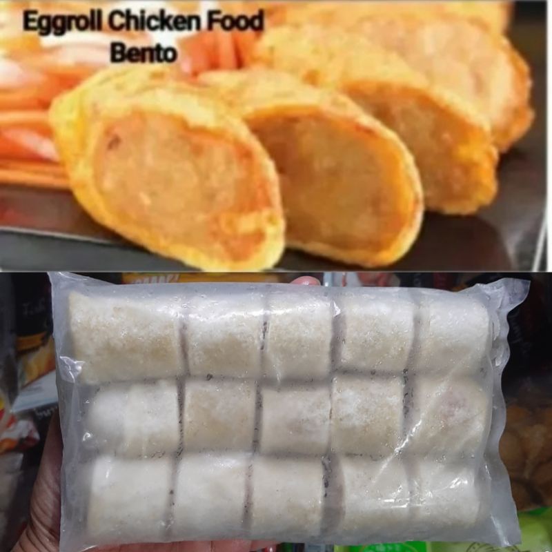 

egg chicken roll bento