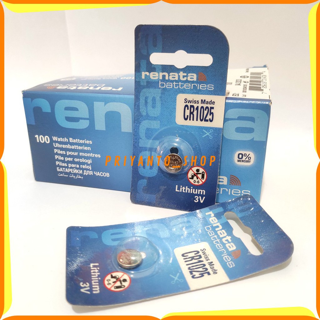 BATTERY BATERE BATREI RENATA CR-1025 CR 1025 3V LITHIUM ORIGINAL