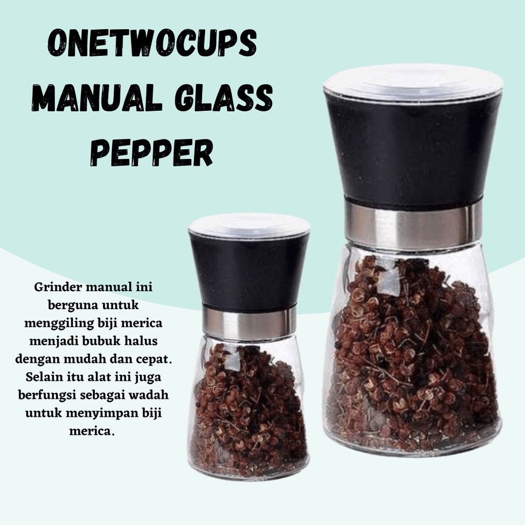 TERBARU!!! Penggiling Lada Manual Dengan Tempat Penyimpanan Lada Bubuk Pepper Grinder Serbaguna