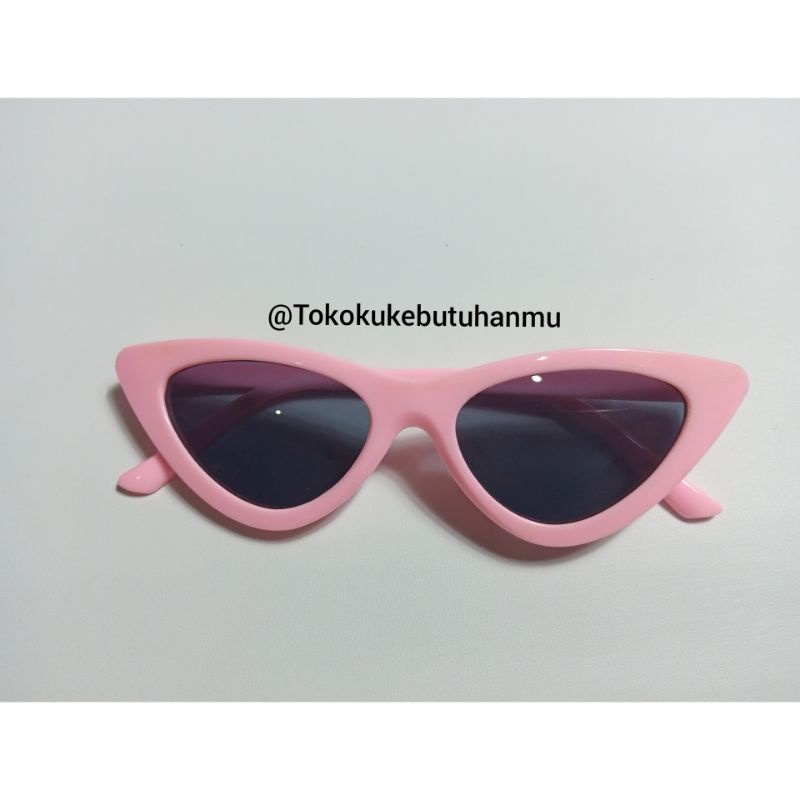 kacamata korean fashion kacamata vintage cat eye sunglasses kacamata segitiga triangle wanita pria