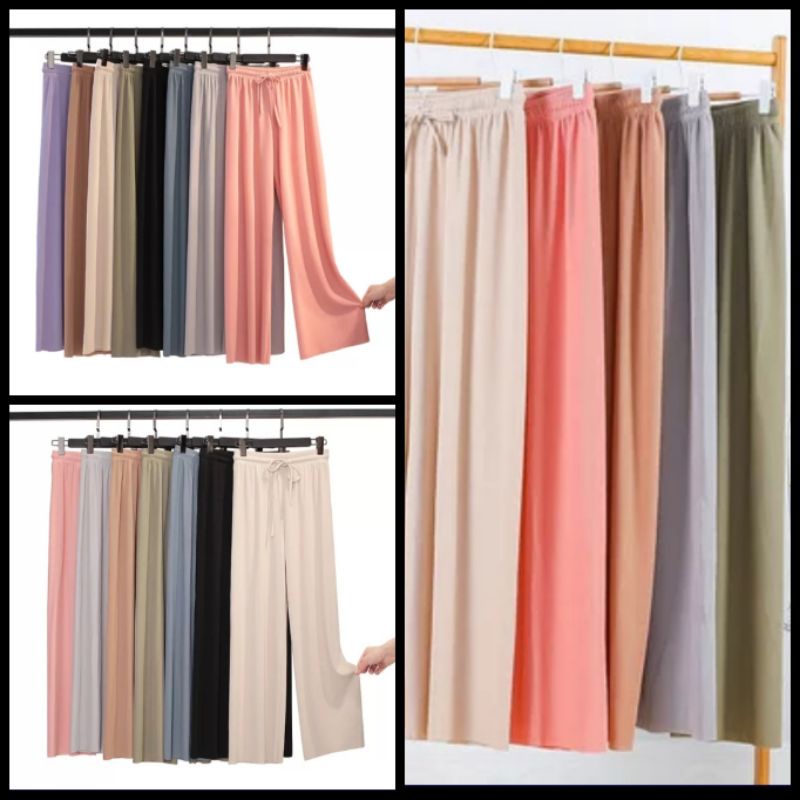 Piyama Celana Panjang / Celana Santai Wanita / Celana Kulot (Bahan Kaos premium)