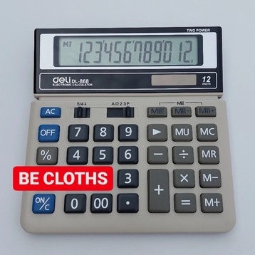 

Deli DL-868 Kalkulator - Desktop 12 Digits 868 Meja Desktop SDC 868