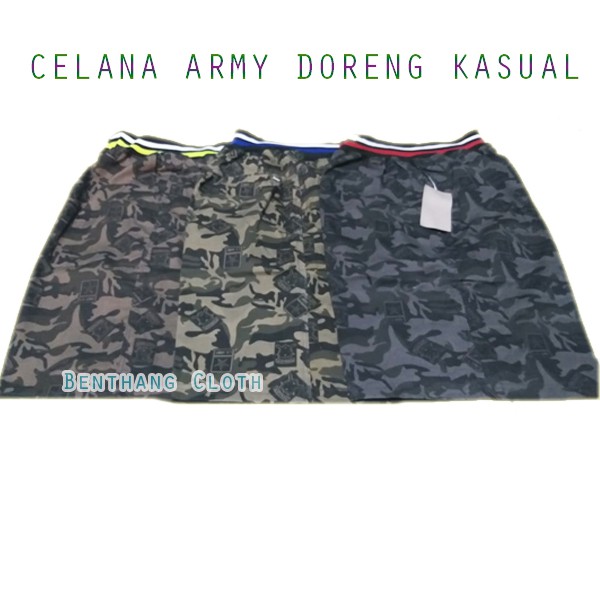 Celana Pendek American Drill Twill Army Doreng Eco