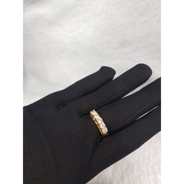 CP2123F332F cincin model permata emas kuning asli elegant berat 5.050 no 14 d 1.7  kadar 22k