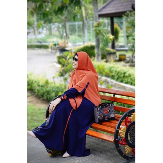 SET GAMIS AULIA HAWA NAVY