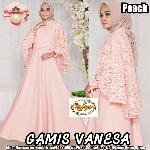 Gamis vanesa murah gamis mirah dress murah dress muslim dress brukat dress brokat gamis brukat