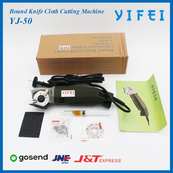 Mesin Potong Kain Kecil YIFEI YJ-50/ROUND KNIFE CLOTH CUTTING MACHINE