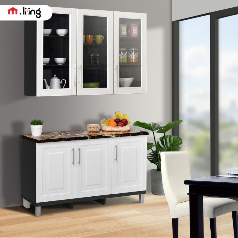 KITCHEN SET 3 PINTU LEMARI MAKAN MURAH KITCHEN SET MINIMALIS LEMARI PIRING RAK PIRING RAK SERBAGUNA
