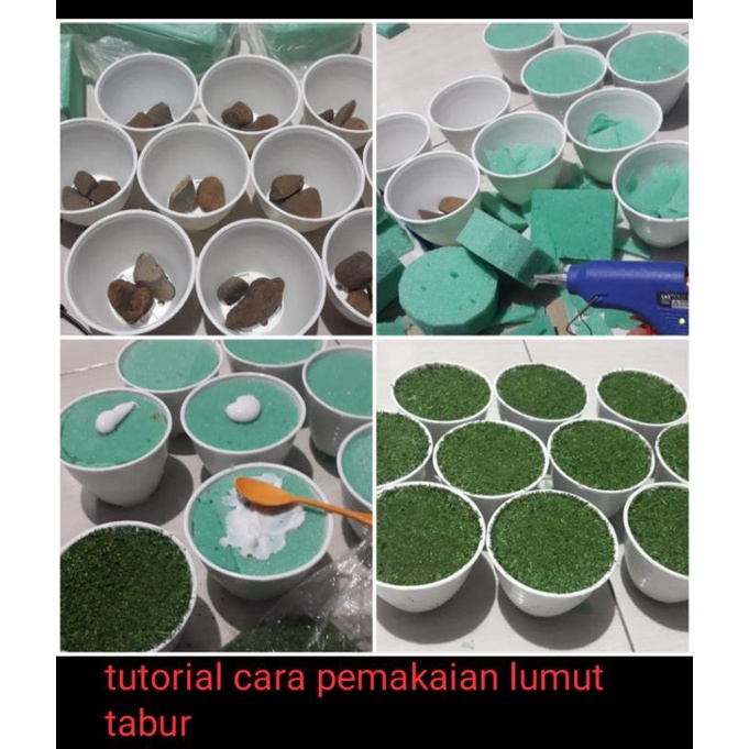 Lumut Tabur untuk kain Stoking Bahan bunga Stocking Murah Tebal/lumut kering 100 gram/1 ons.